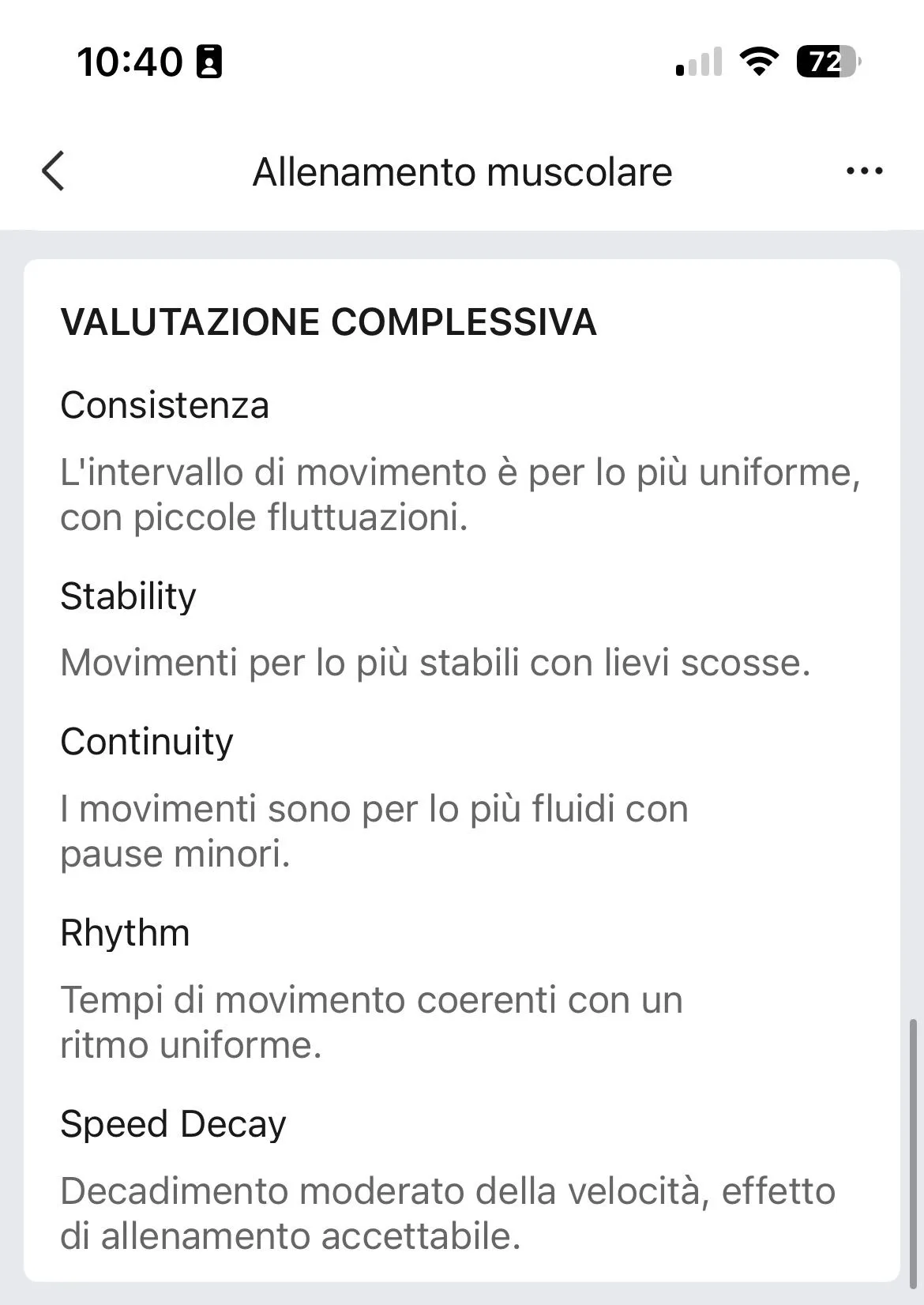 Valutazione complessiva movimento Zepp