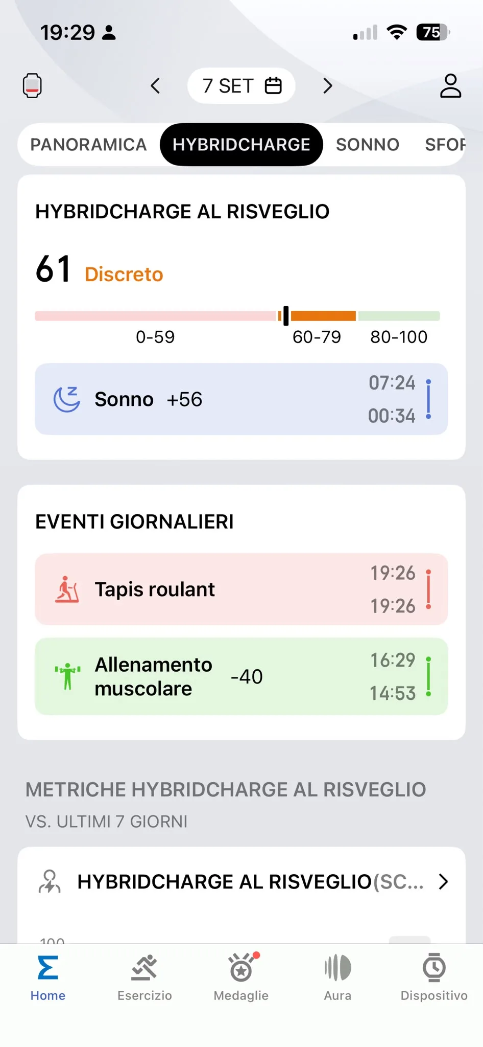 HybridCharge 7 settembre — 61 Discreto, sonno +56