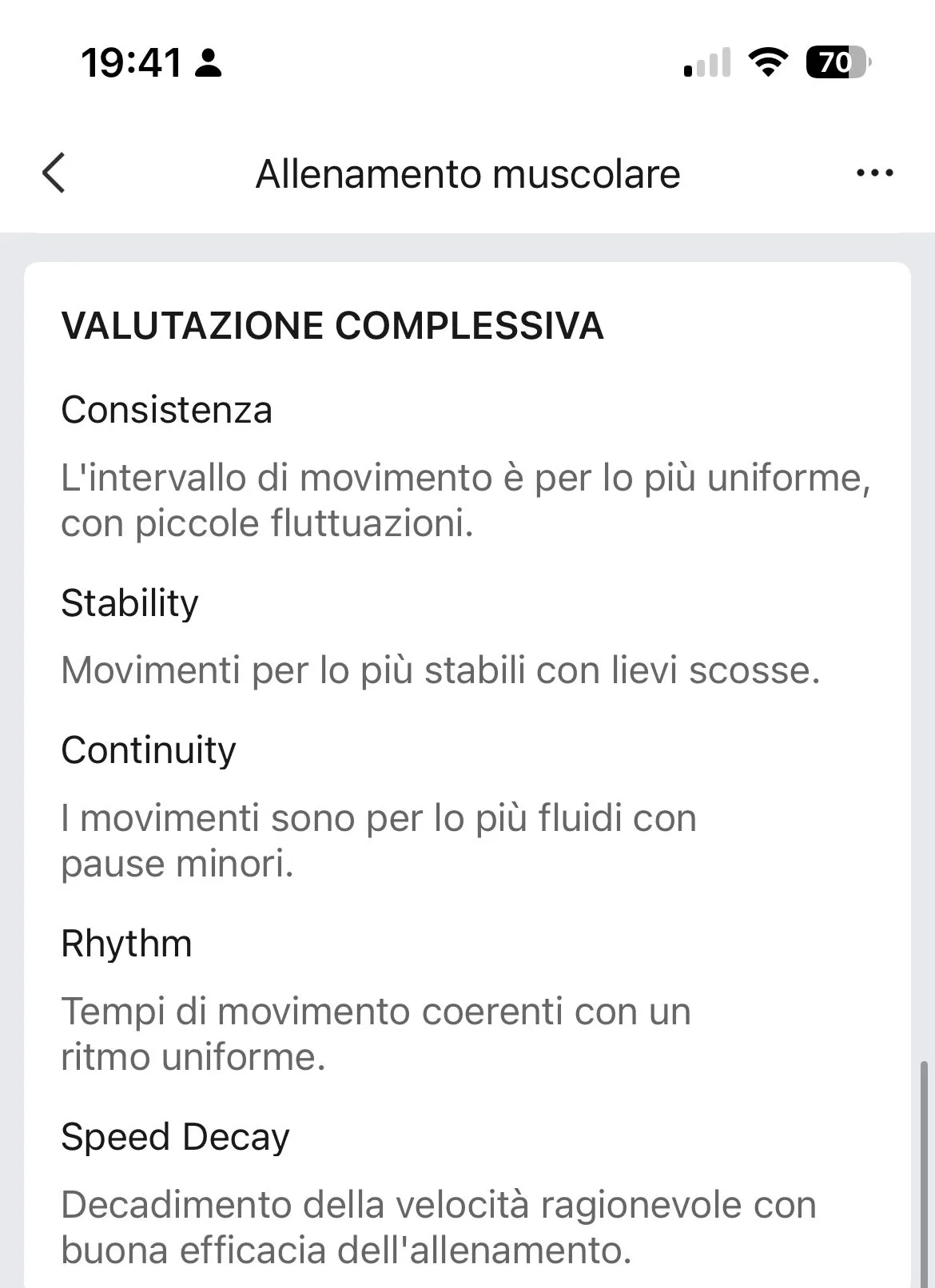 Valutazione complessiva movimento Zepp B1