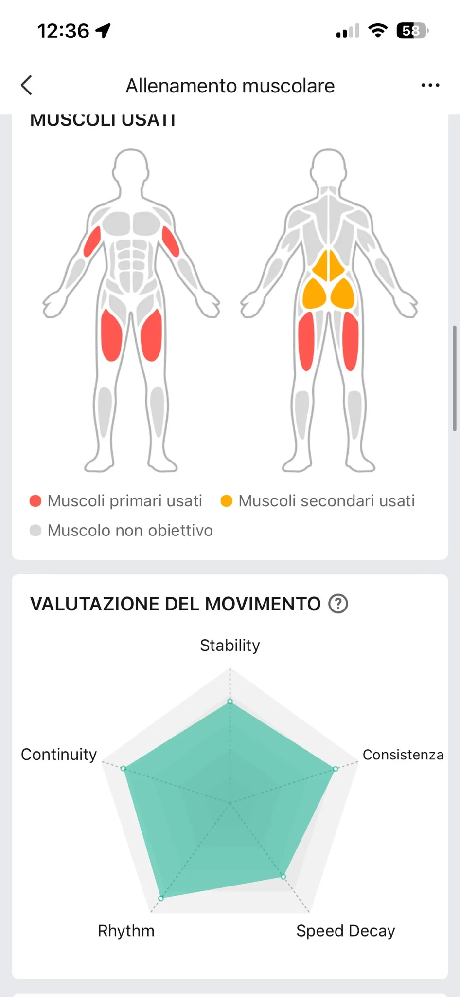Muscoli bicipiti/quadricipiti/femorali e radar tecnica — B1